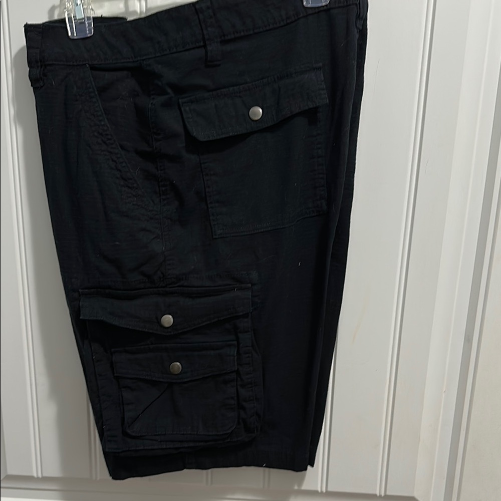 Saddlebred Black Cargo Shorts for Men